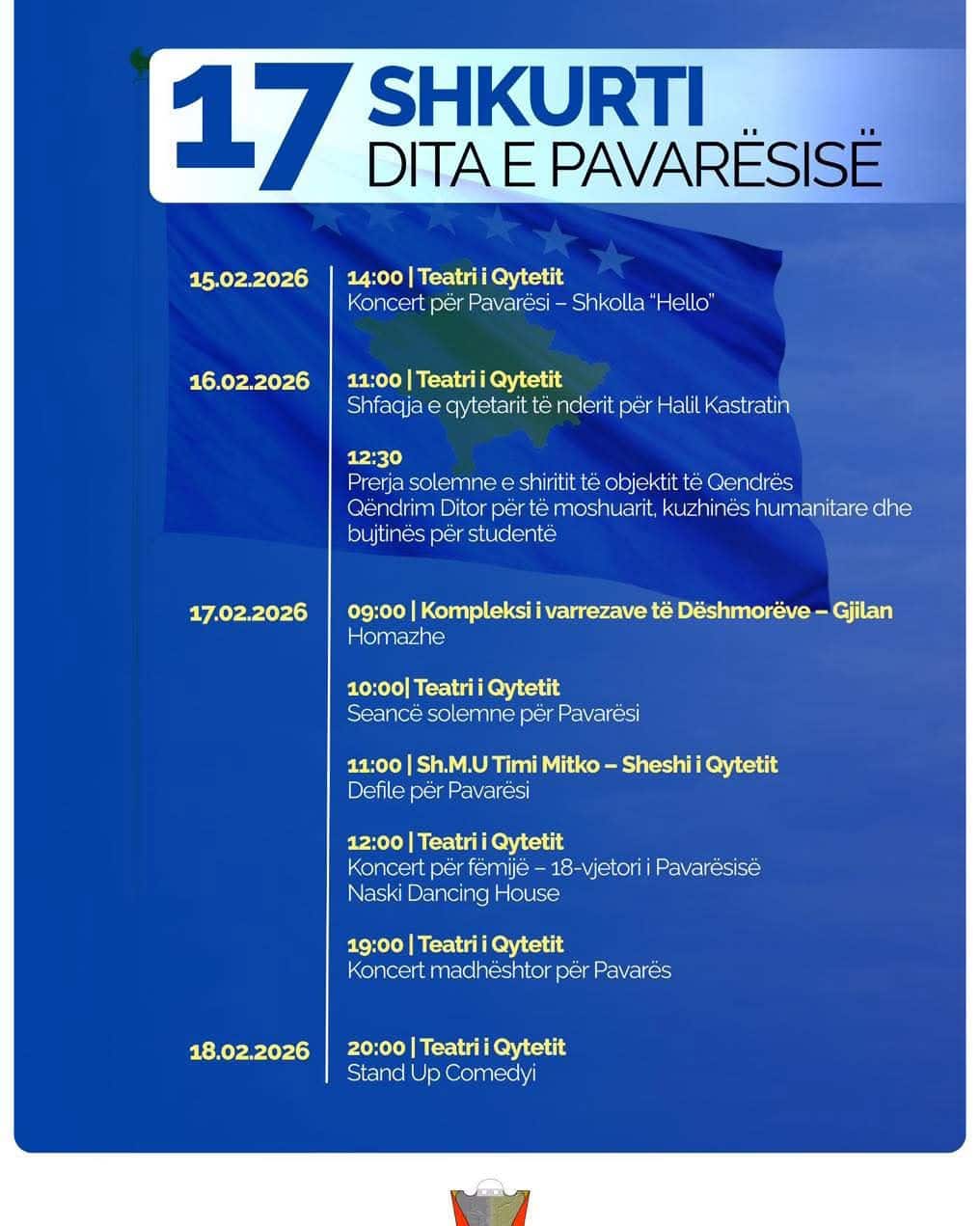 Komuna e Gjilanit, nisi aktivitetet për shënimin e 18-vjetorit të pavarësisë