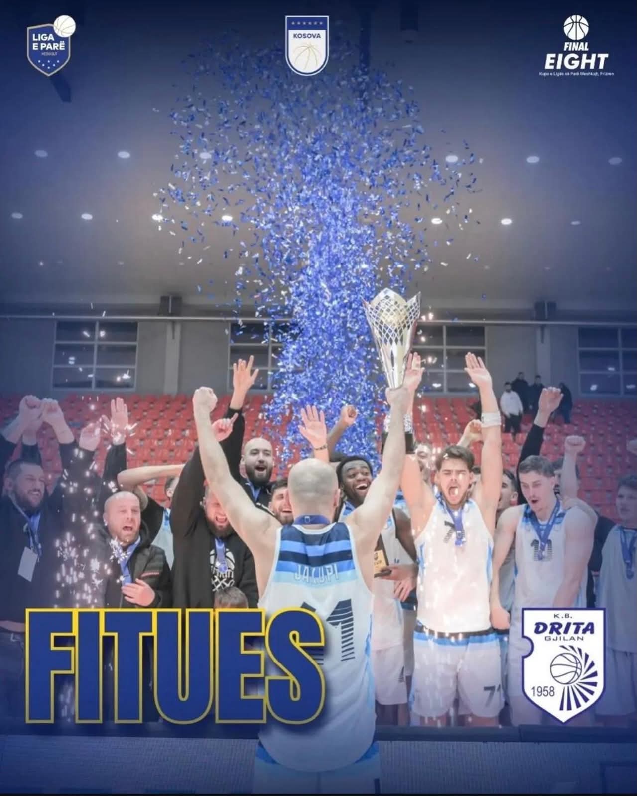 Kryetari Hyseni, uron Klubin e Basketbollit Drita, për trofeun e Kupës në Ligën e Parë të Kosovës